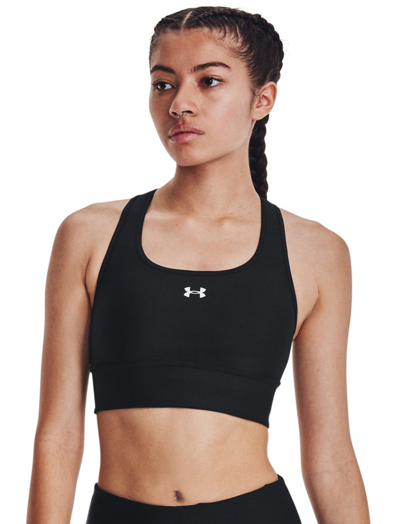 front image of under-armour-womens-crossback-longline-sports-bra-blackwhite