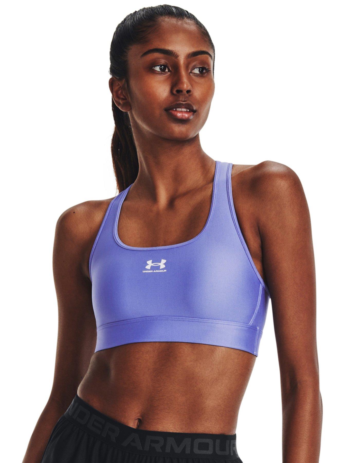 UNDER ARMOUR Training Heat Gear Armour Medium Support Crossback Sports Bra  - Yellow