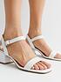  image of new-look-white-leather-look-2-part-block-heel-sandals