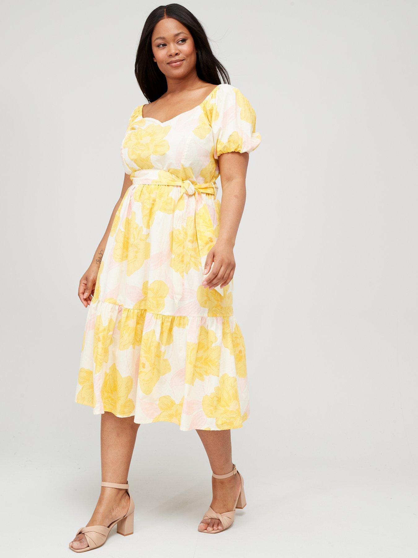 Ax paris curve outlet floral dip back dress