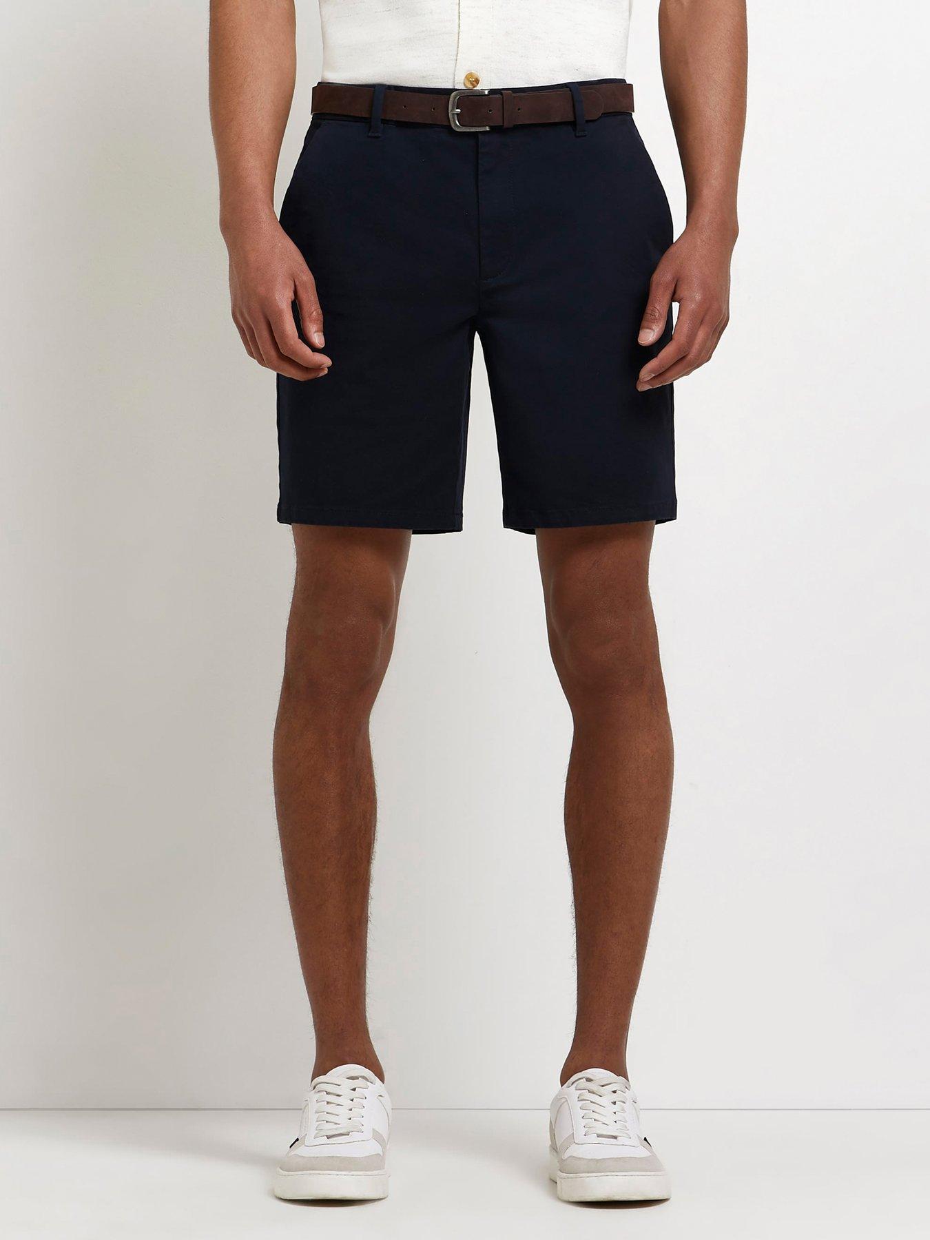  image of river-island-belted-chino-short-slim