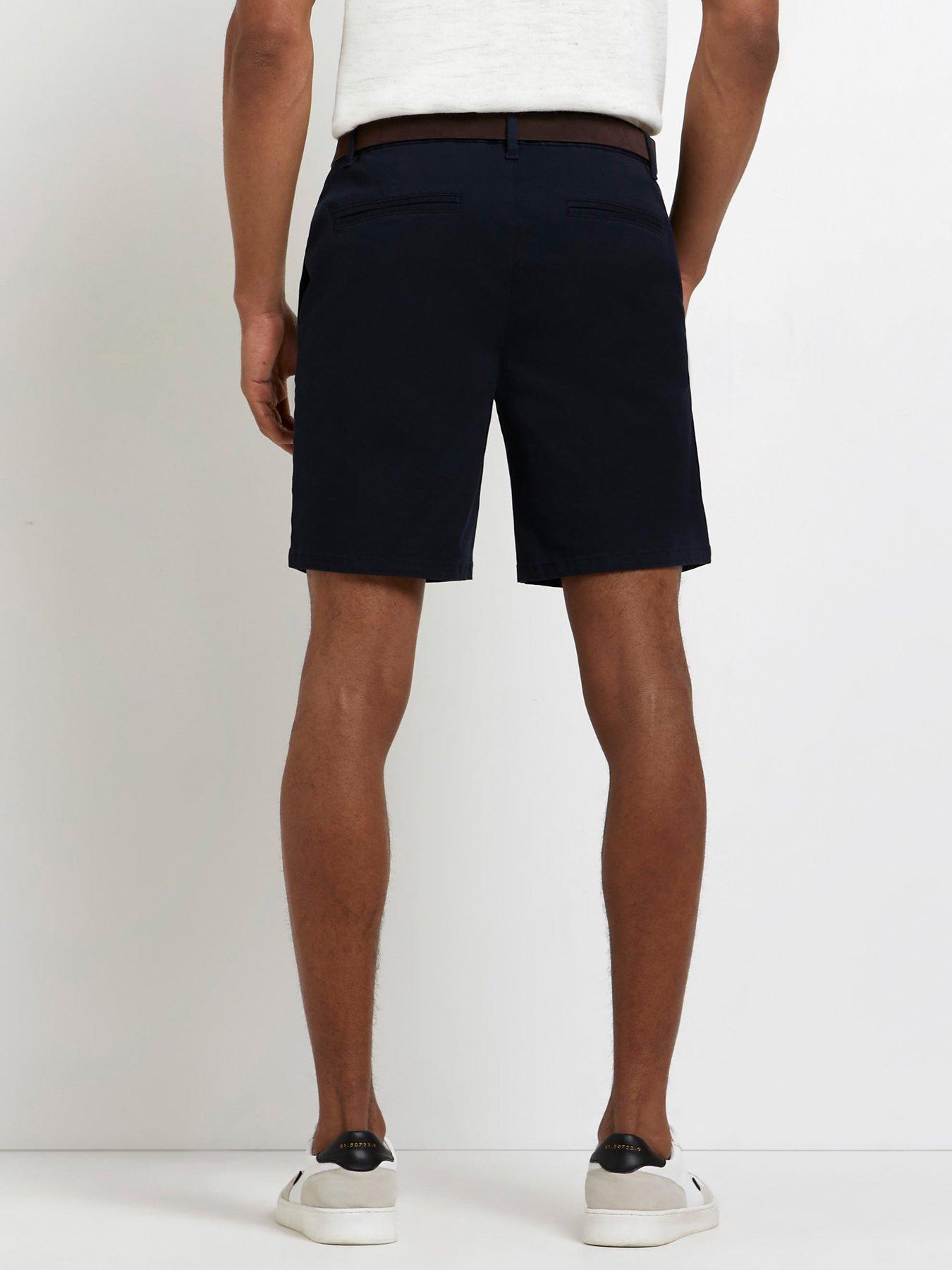  image of river-island-belted-chino-short-slim