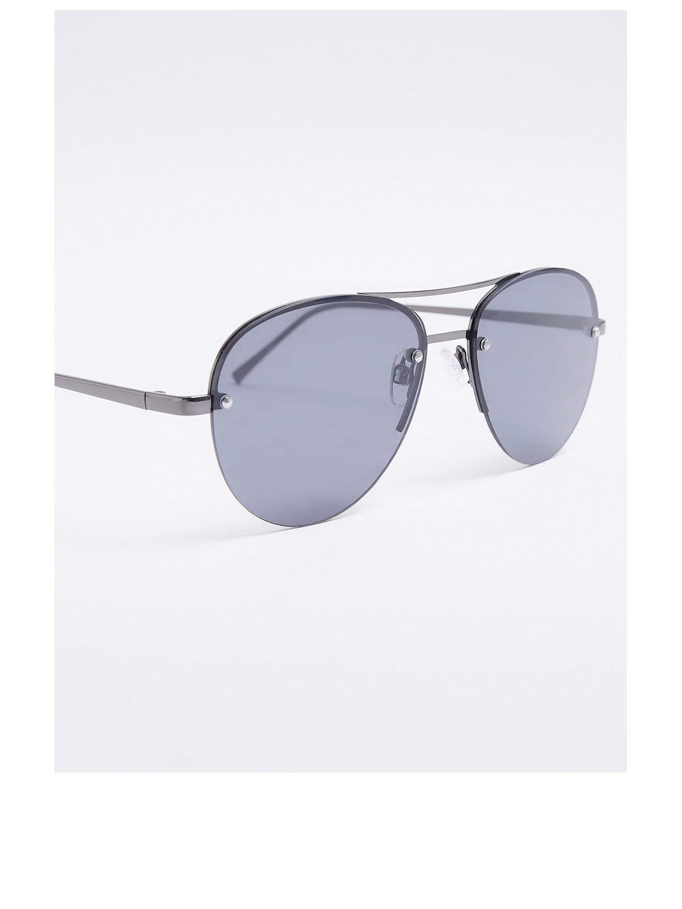  image of river-island-smoke-lens-rimless-aviator