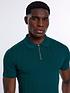  image of river-island-short-sleeve-muscle-ribbed-knitted-polo