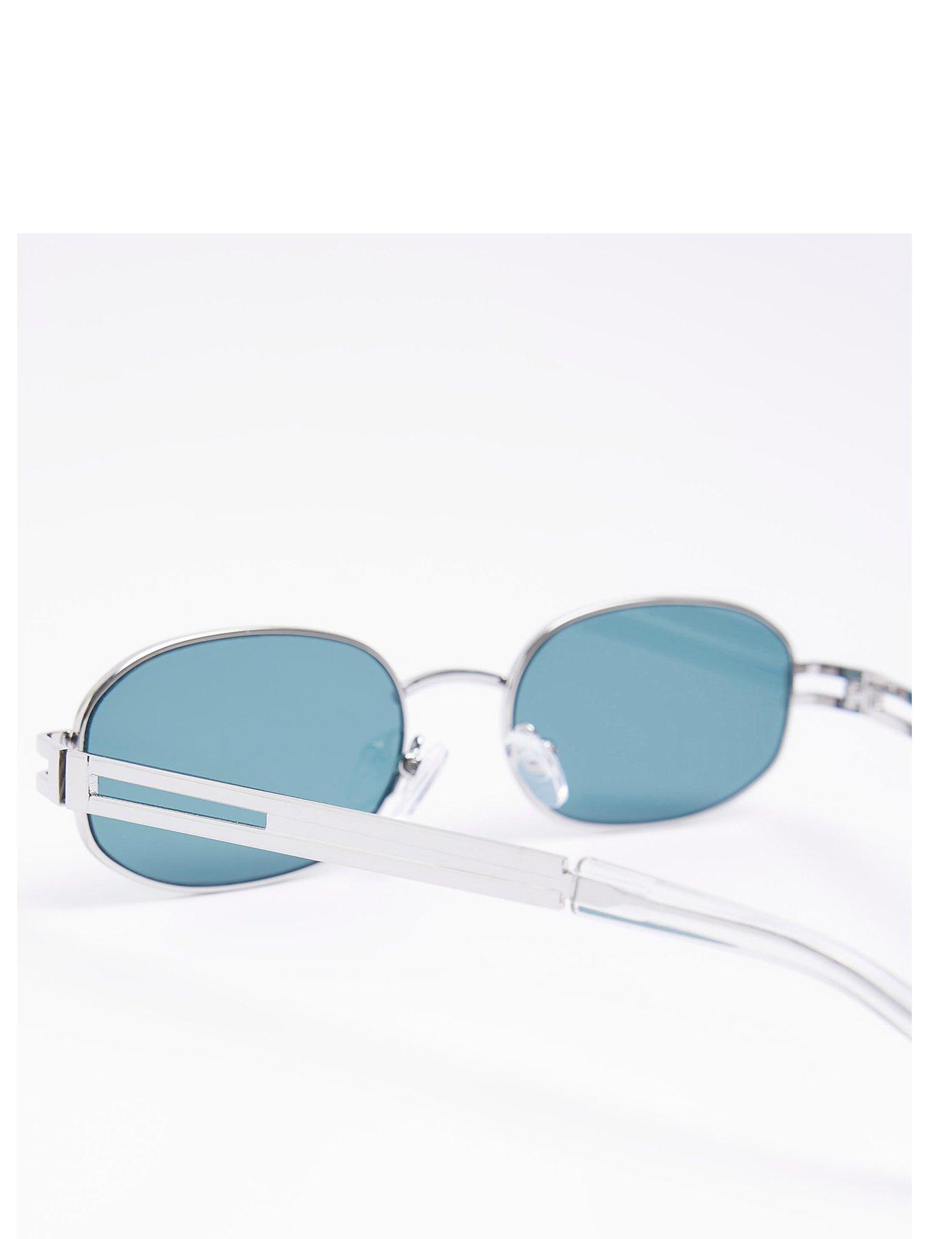  image of river-island-90s-metal-round-sunglasses-silver