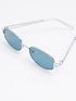  image of river-island-90s-metal-round-sunglasses-silver