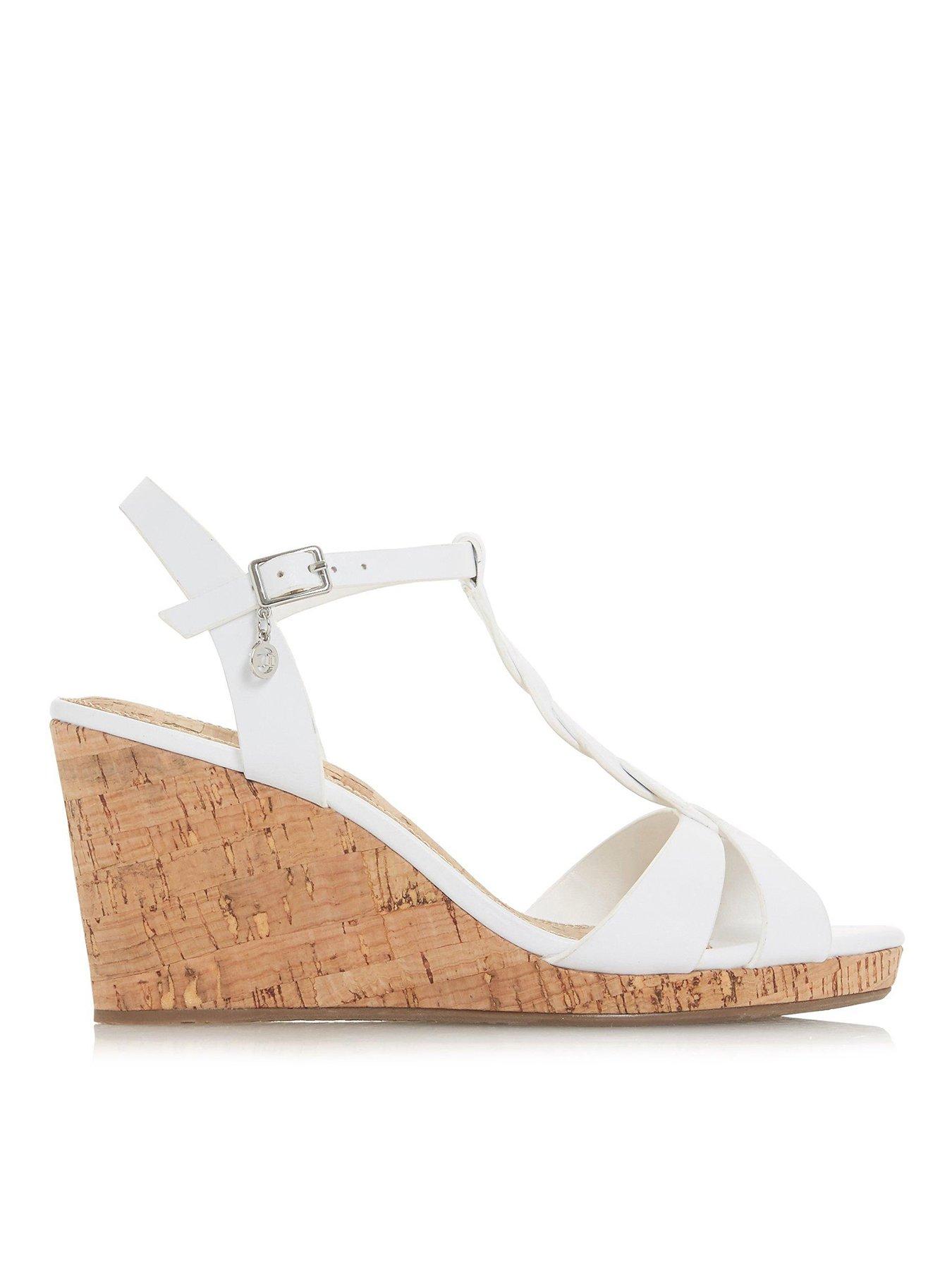 Dune koala tan online wedges