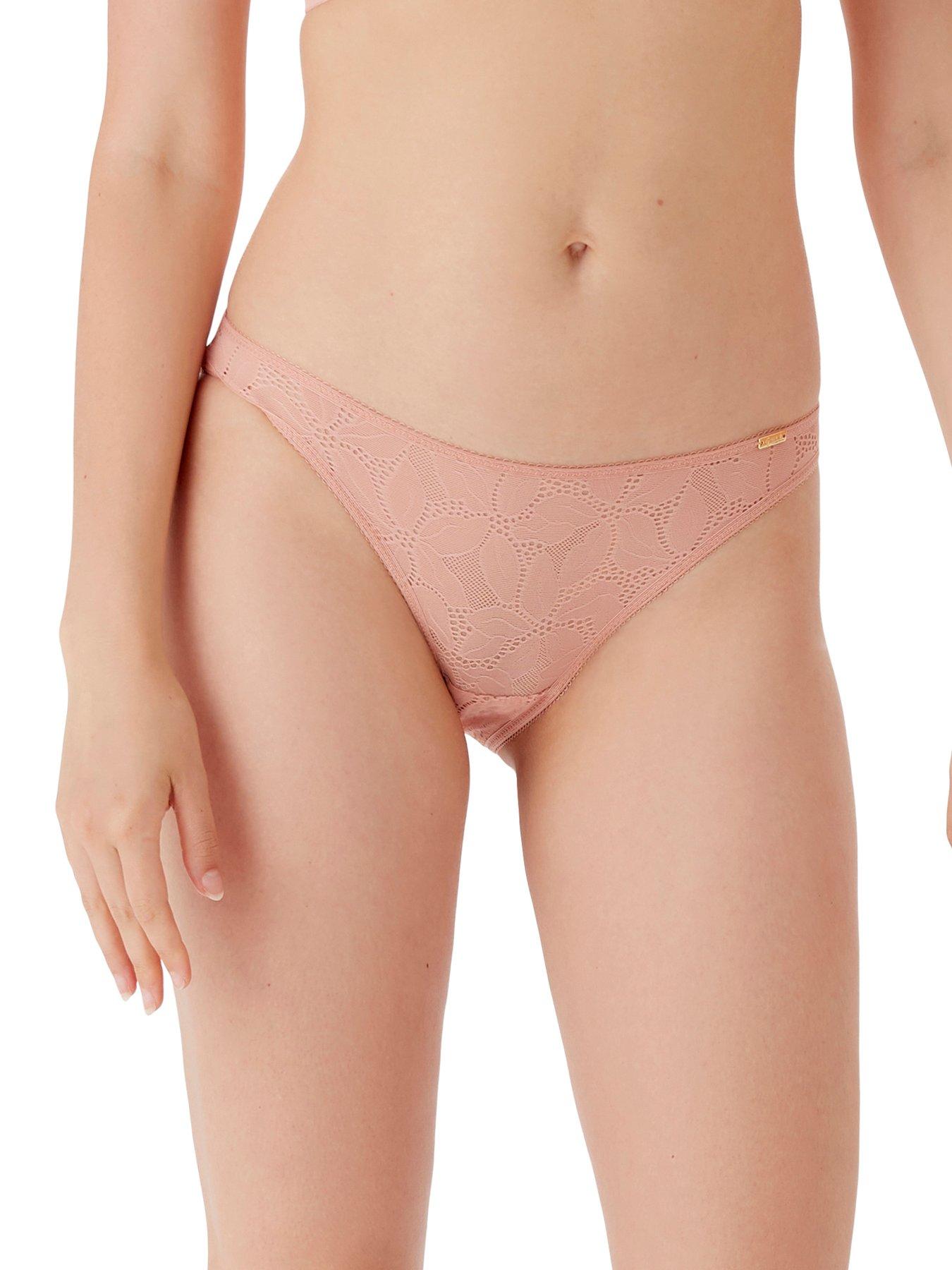 undefined Glossies Lotus Thong - Nude