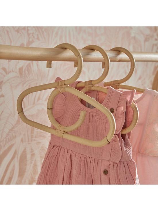 front image of cuddleco-aria-set-of-9-hangers-rattan
