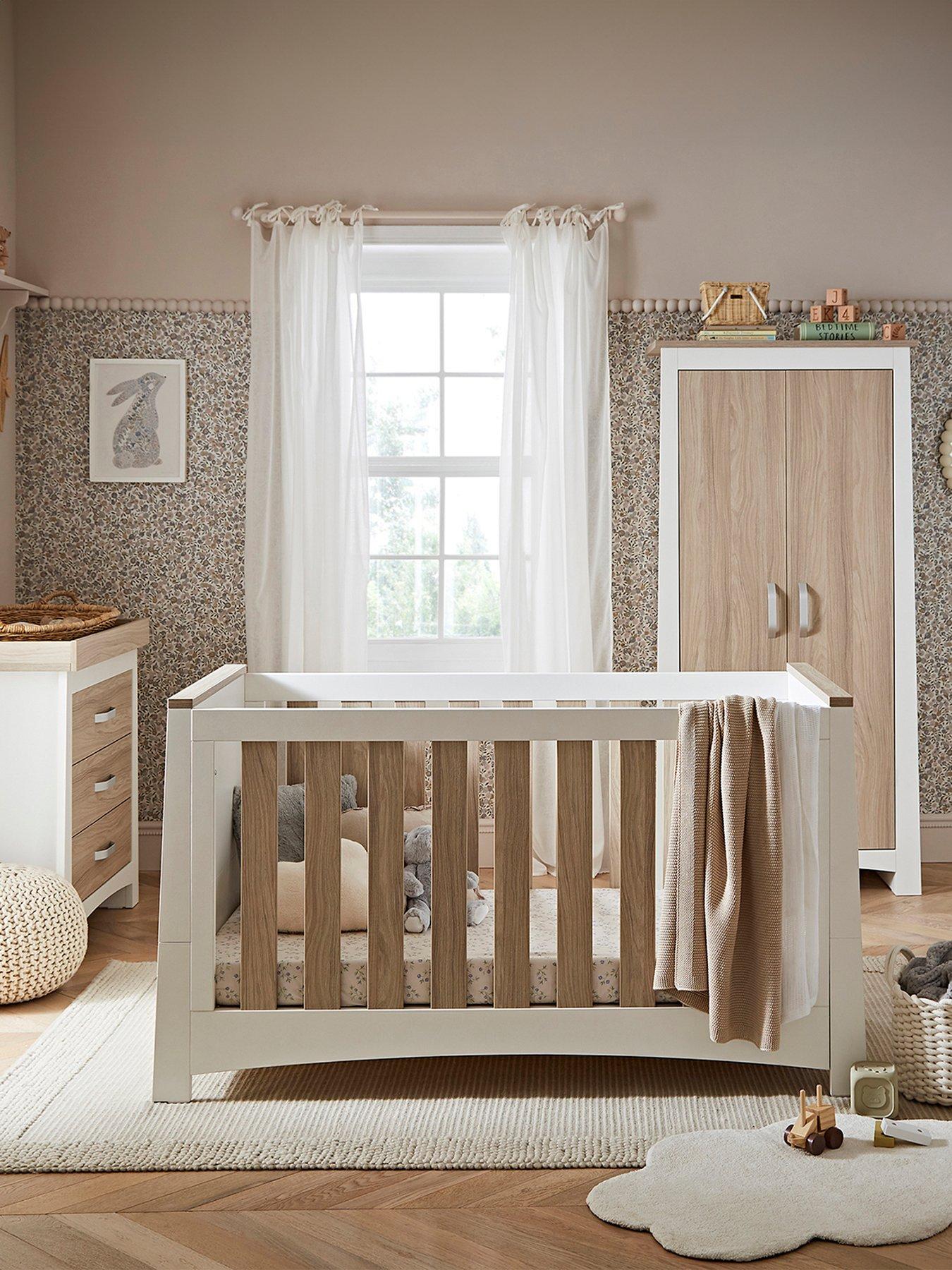 CuddleCo Ada 3 Piece Nursery Furniture Set White and Ash littlewoods