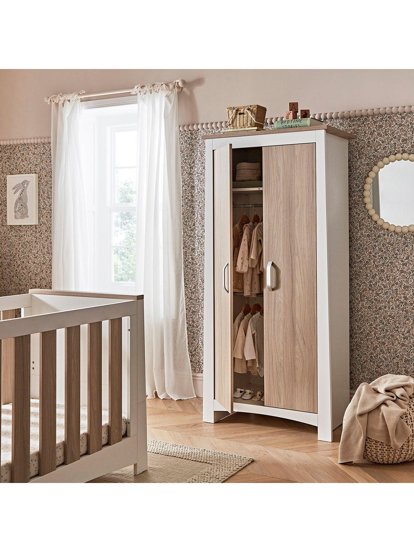  image of cuddleco-ada-3-piece-nursery-furniture-set-white-and-ash