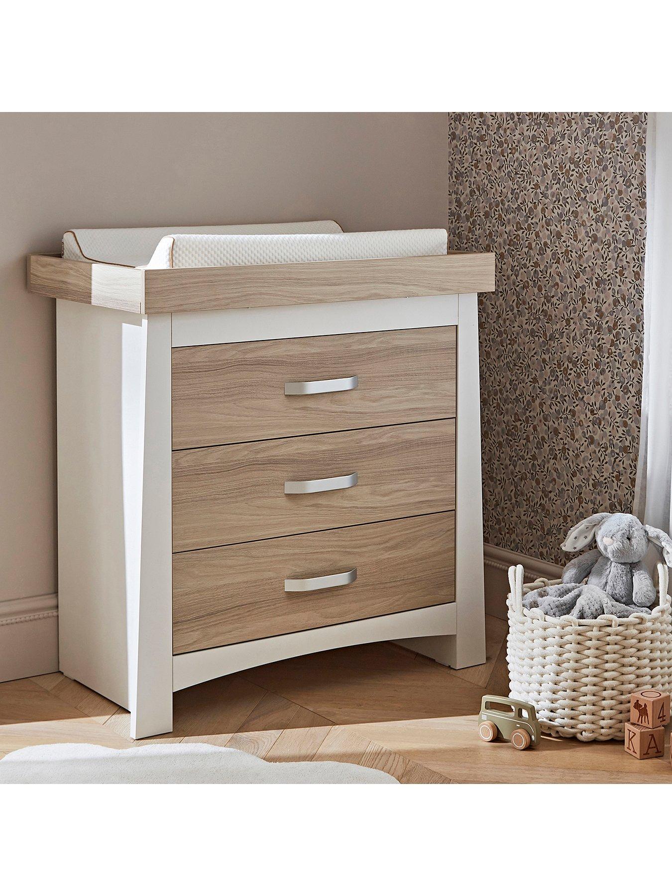 image of cuddleco-ada-2-piece-nursery-furniture-set-white-and-ash