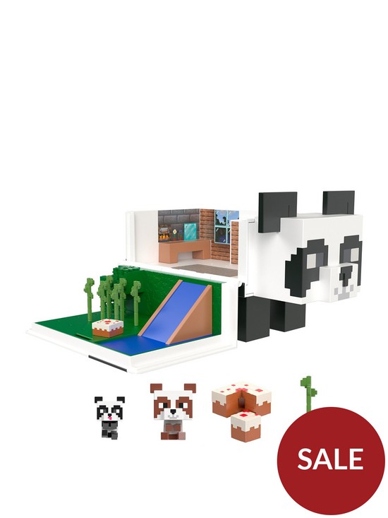 stillFront image of minecraft-mob-head-minis-panda-playhouse-set-and-figures