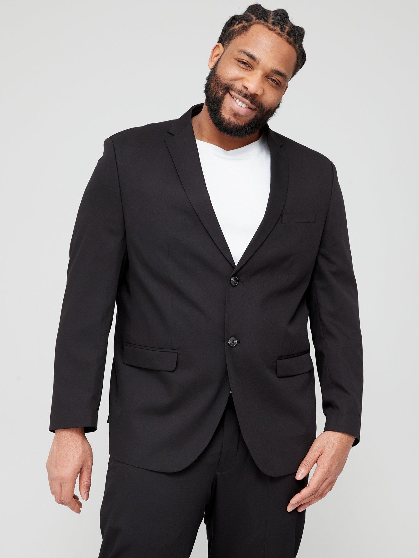front image of jack-jones-jack-amp-jones-big-amp-tall-franco-blazer-black