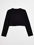  image of river-island-girls-rib-embroidered-long-sleeve-top-black