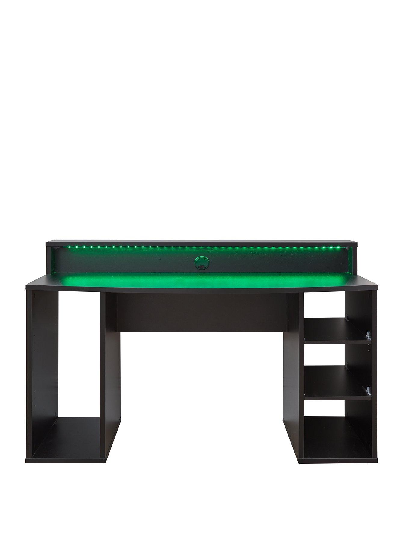 Very Home Ayo Compact Gaming Desk with Colour Changing LEDs - FSC®  Certified