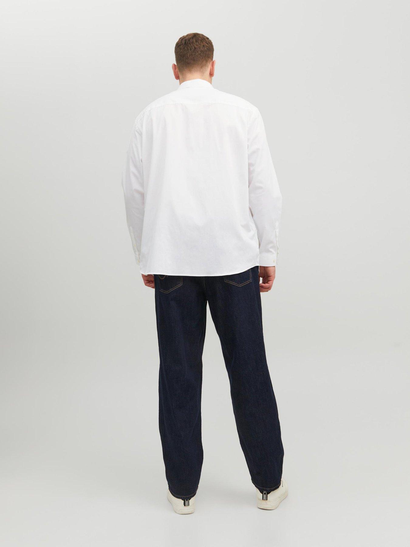  image of jack-jones-big-amptall-cardiff-shirt-white