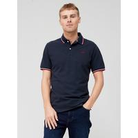 Superdry Tipped Polo Shirt - Navy | littlewoods.com