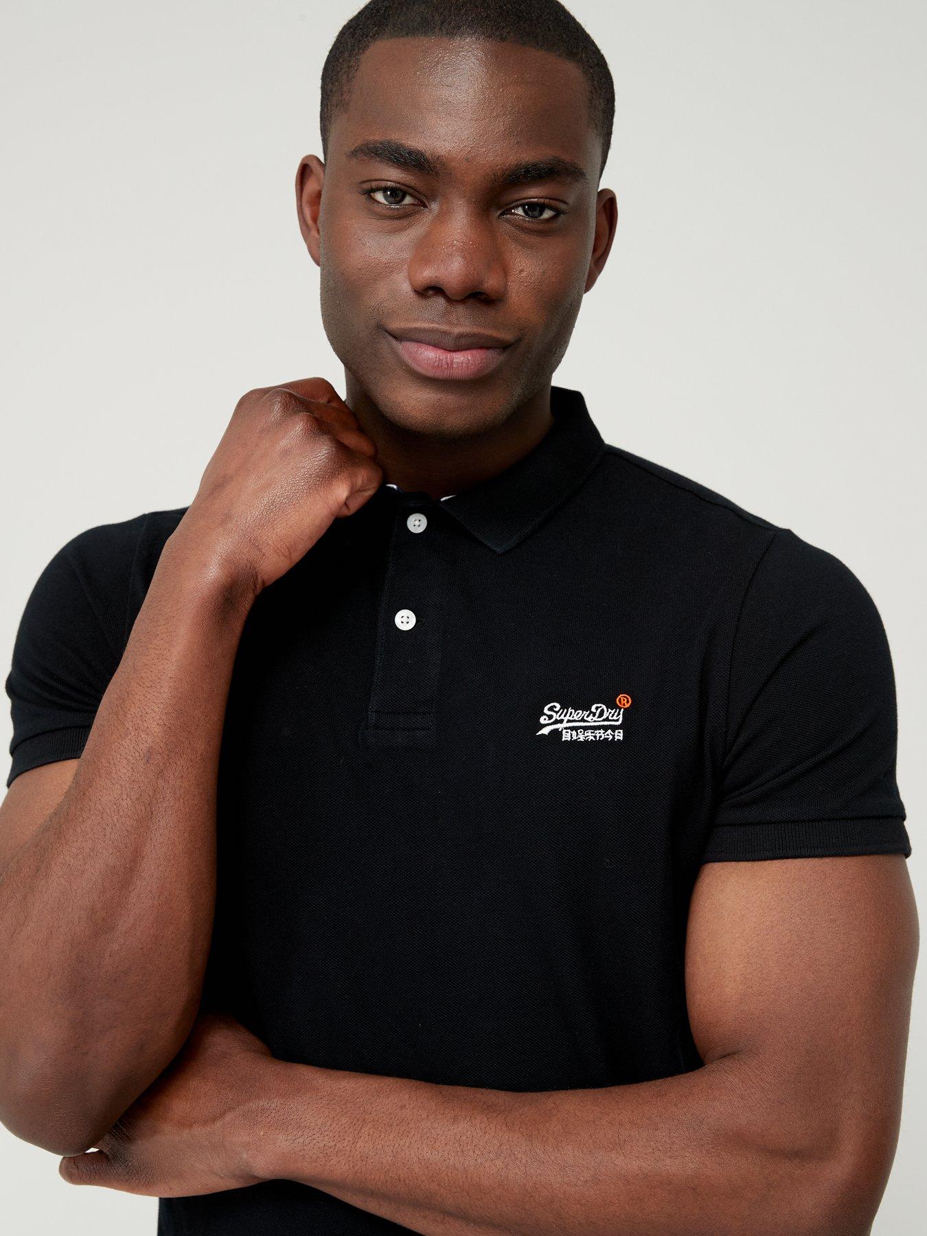  image of superdry-classic-pique-polo-shirt-black