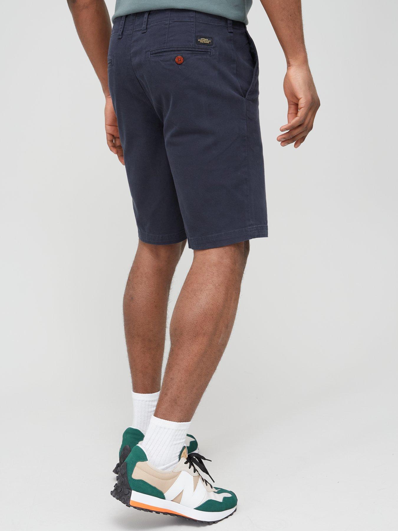 stillFront image of superdry-officer-chino-shorts-navy