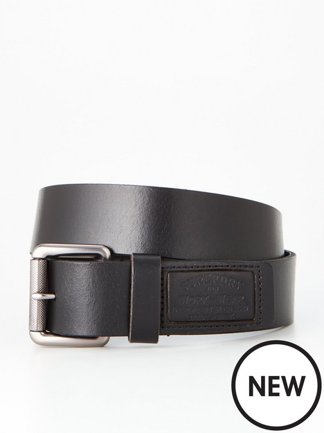 superdry-badgeman-leather-belt-black