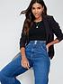  image of v-by-very-high-waist-lounge-jeans-dark-wash-blue