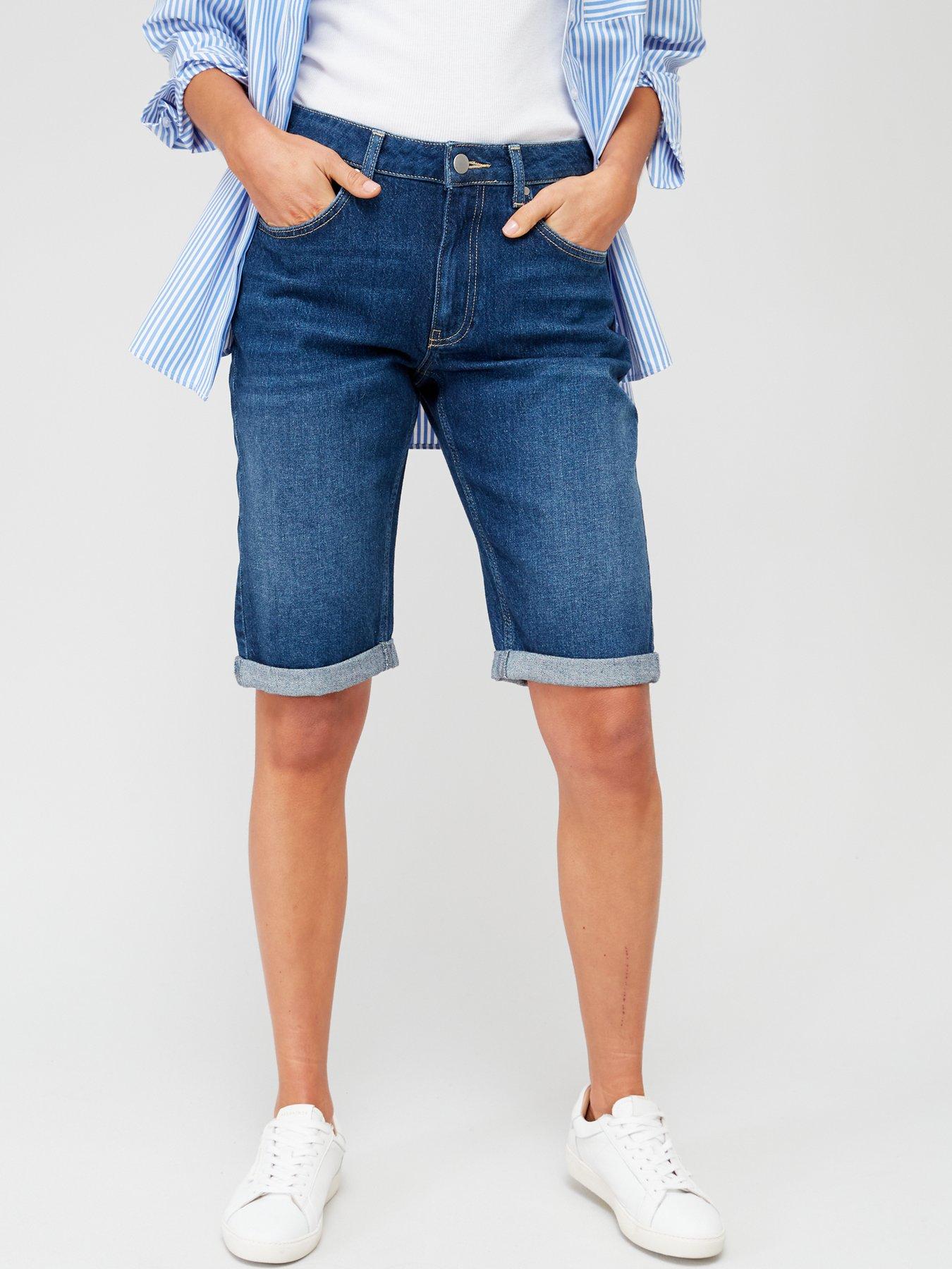  image of v-by-very-taylor-boyfriend-denim-shorts