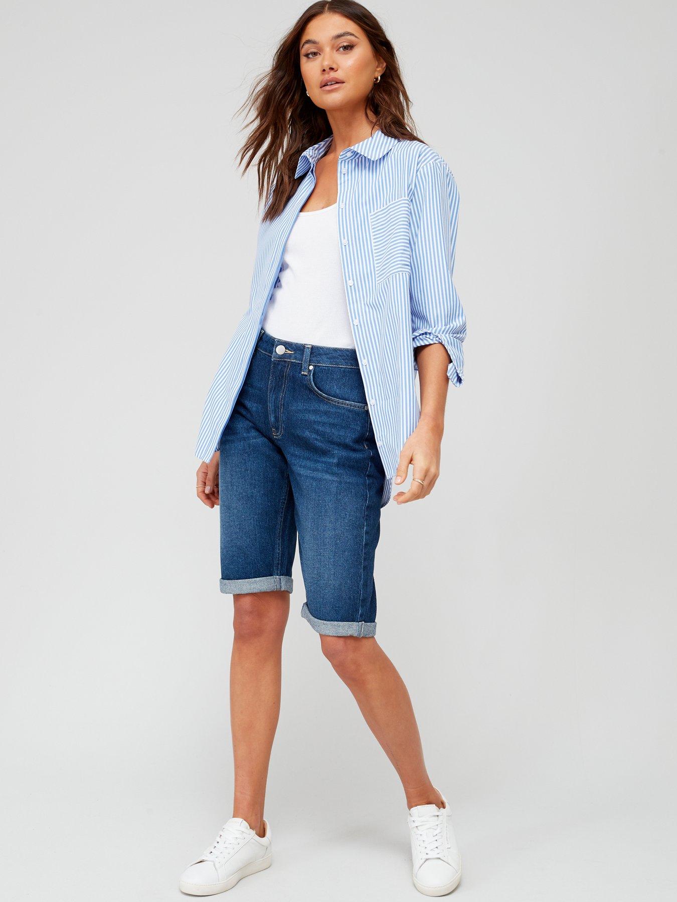  image of v-by-very-taylor-boyfriend-denim-shorts