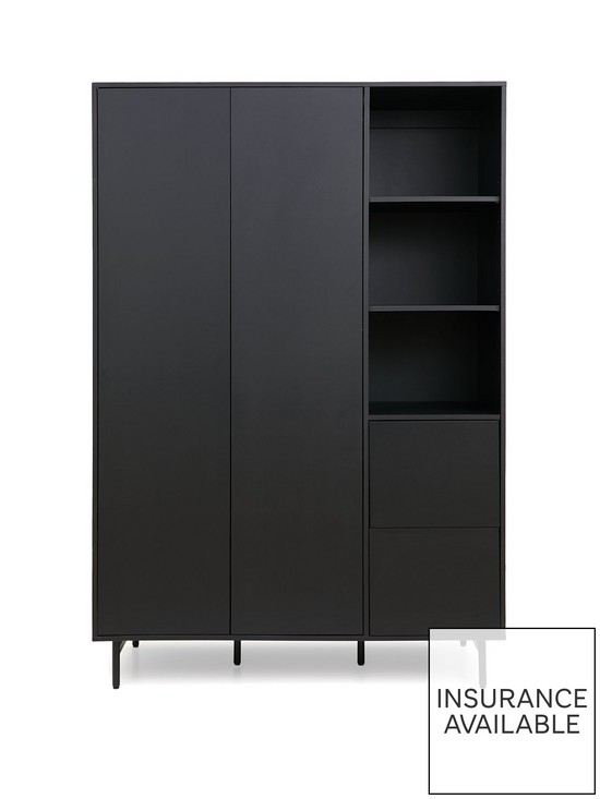 stillFront image of very-home-hava-2-doornbsp2-drawer-wardrobe-withnbspopen-shelves