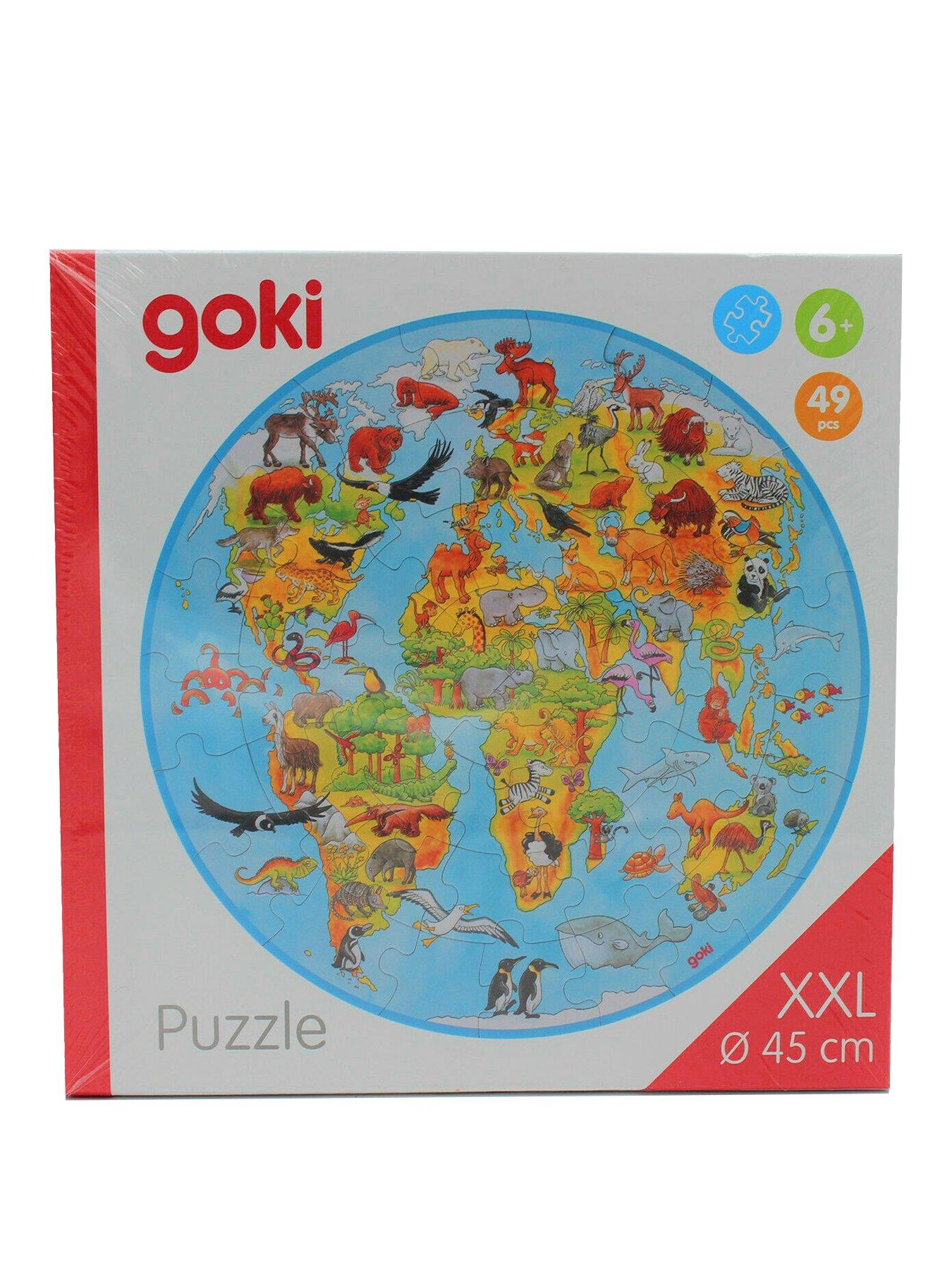 Image 2 of 2 of Goki&nbsp;World 49-Piece&nbsp;Round&nbsp;Jigsaw Puzzle with XXL Large Pieces - 45 cm Diameter