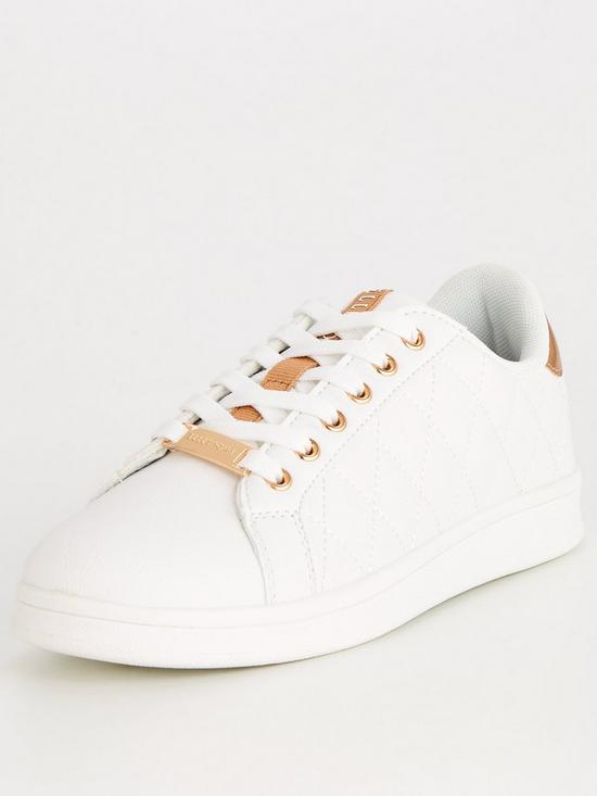 stillFront image of elle-by-v-by-very-elle-sports-for-very-quilted-trainer-white