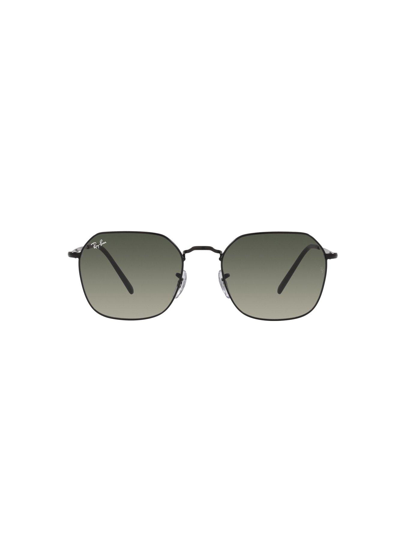  image of ray-ban-jim-hexagon-metal-frame-sunglasses-black