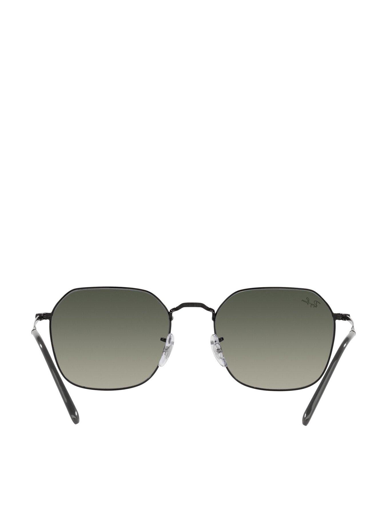  image of ray-ban-jim-hexagon-metal-frame-sunglasses-black