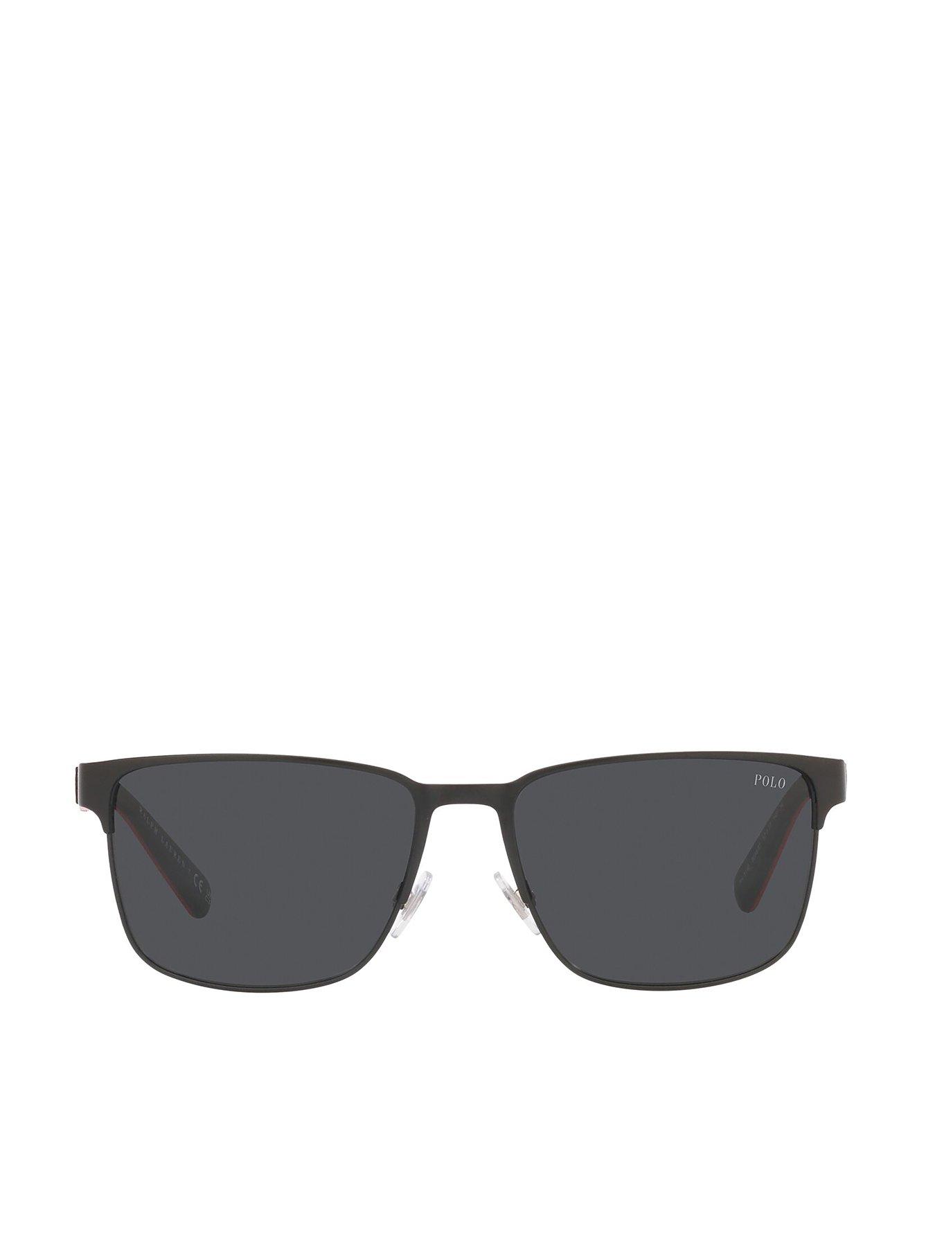  image of polo-ralph-lauren-rectangle-sunglasses-black