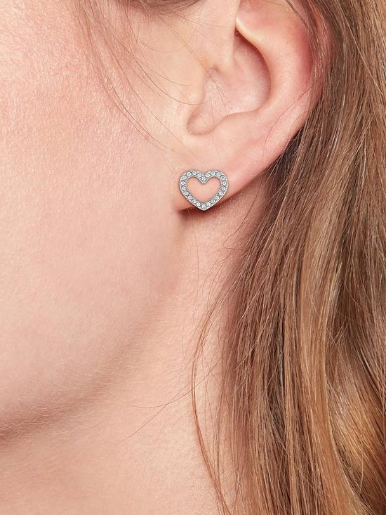 stillFront image of tommy-hilfiger-womens-open-heart-stud-earrings
