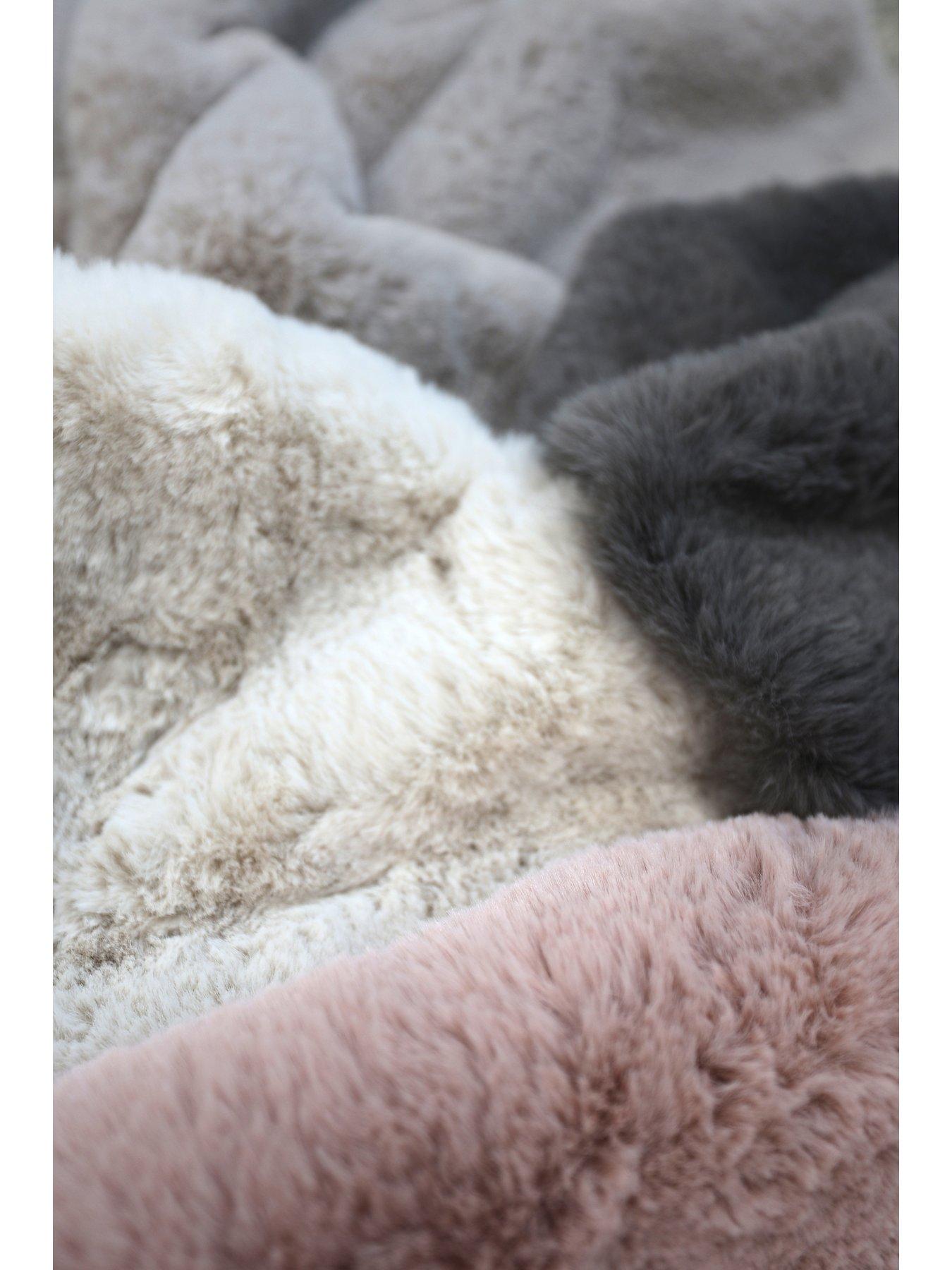  image of very-home-luxury-faux-fur-rug-single