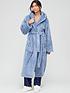  image of v-by-very-longline-hooded-softnbspdressing-gown-blue