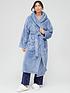  image of v-by-very-longline-hooded-softnbspdressing-gown-blue