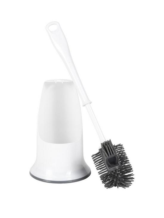 front image of beldray-antibacterial-silicone-toilet-brush