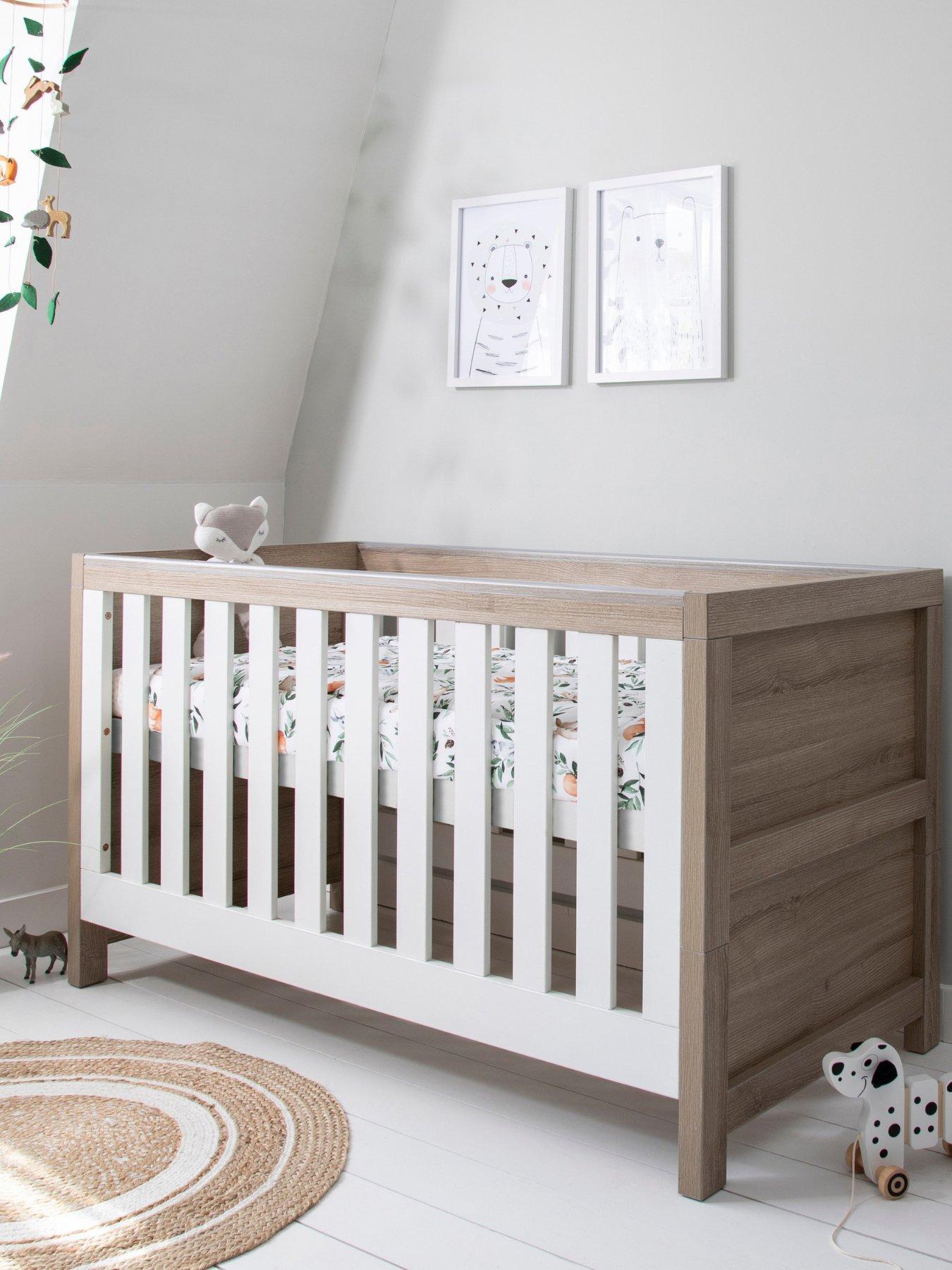 undefined Modena 3 in 1 Cot bed - White/Oak