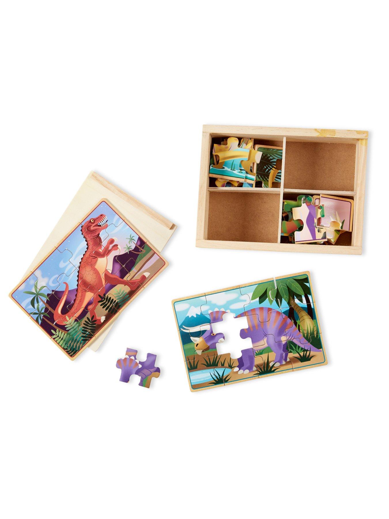 Wooden Jigsaw Puzzles in a Box - Dinosaurs
