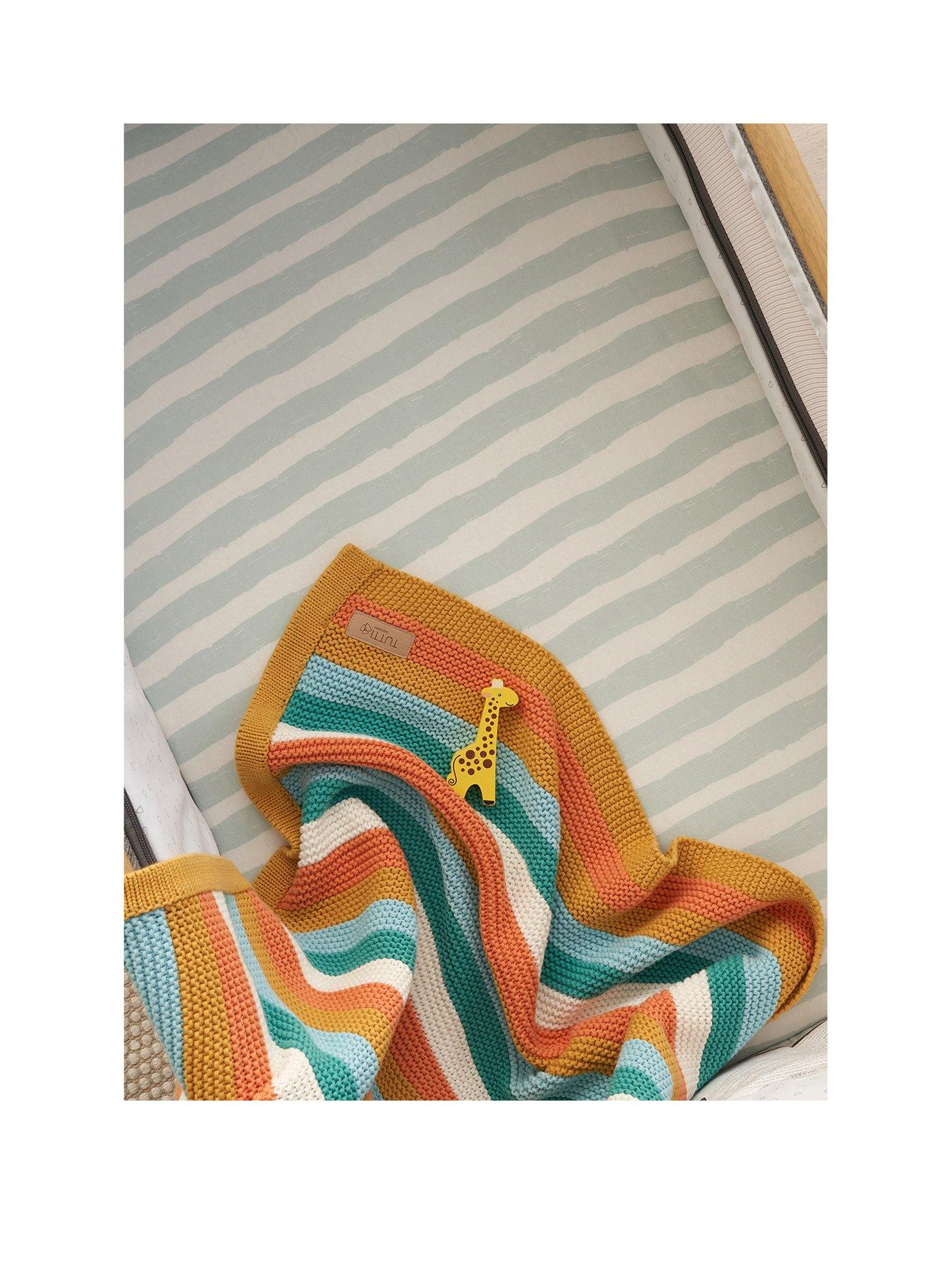 stillFront image of tutti-bambini-bedside-crib-fitted-sheets-2pk-run-wild-multi