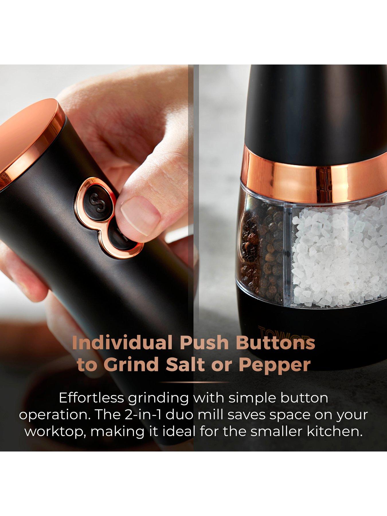  image of tower-cavaletto-duo-electric-salt-amp-pepper-mill-black