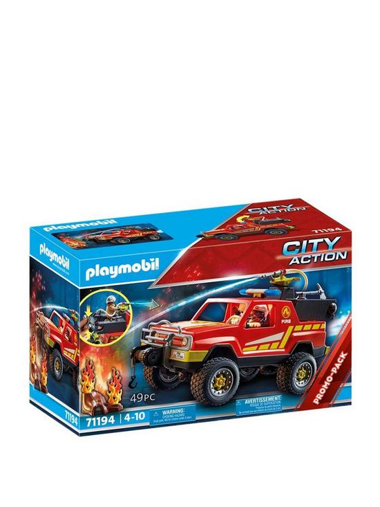 stillFront image of playmobil-71194-city-action-fire-truck