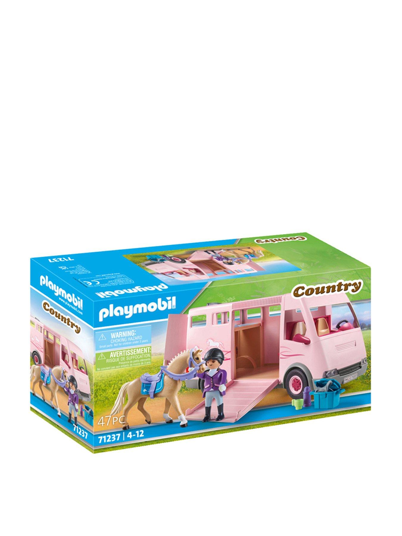  Playmobil Car with Pony Trailer : Toys & Games