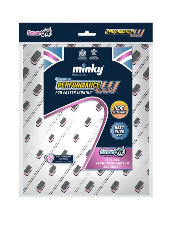 front image of minky-smartfit-premium-heat-reflective-ironing-board-cover