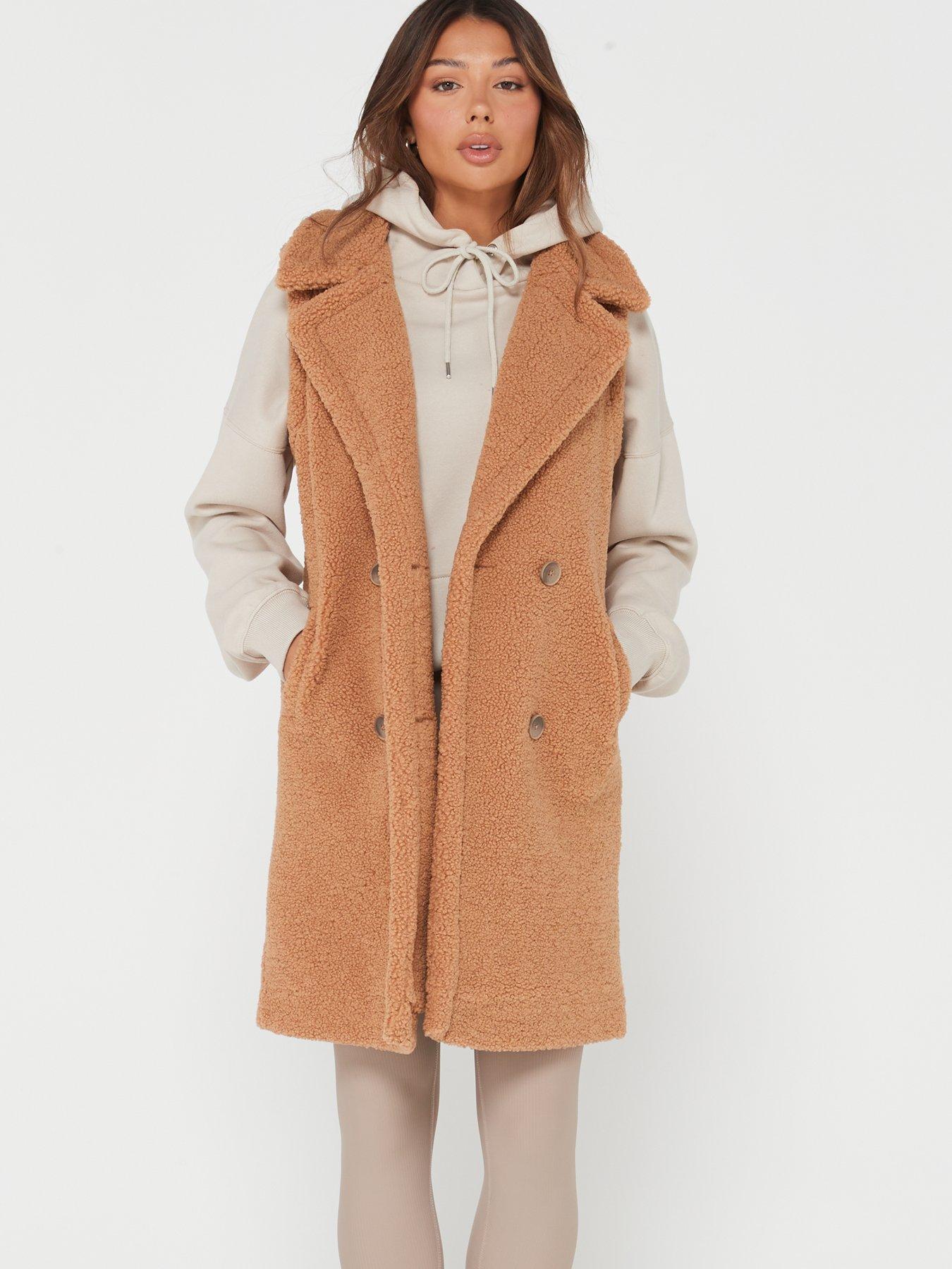 Light beige teddy outlet coat