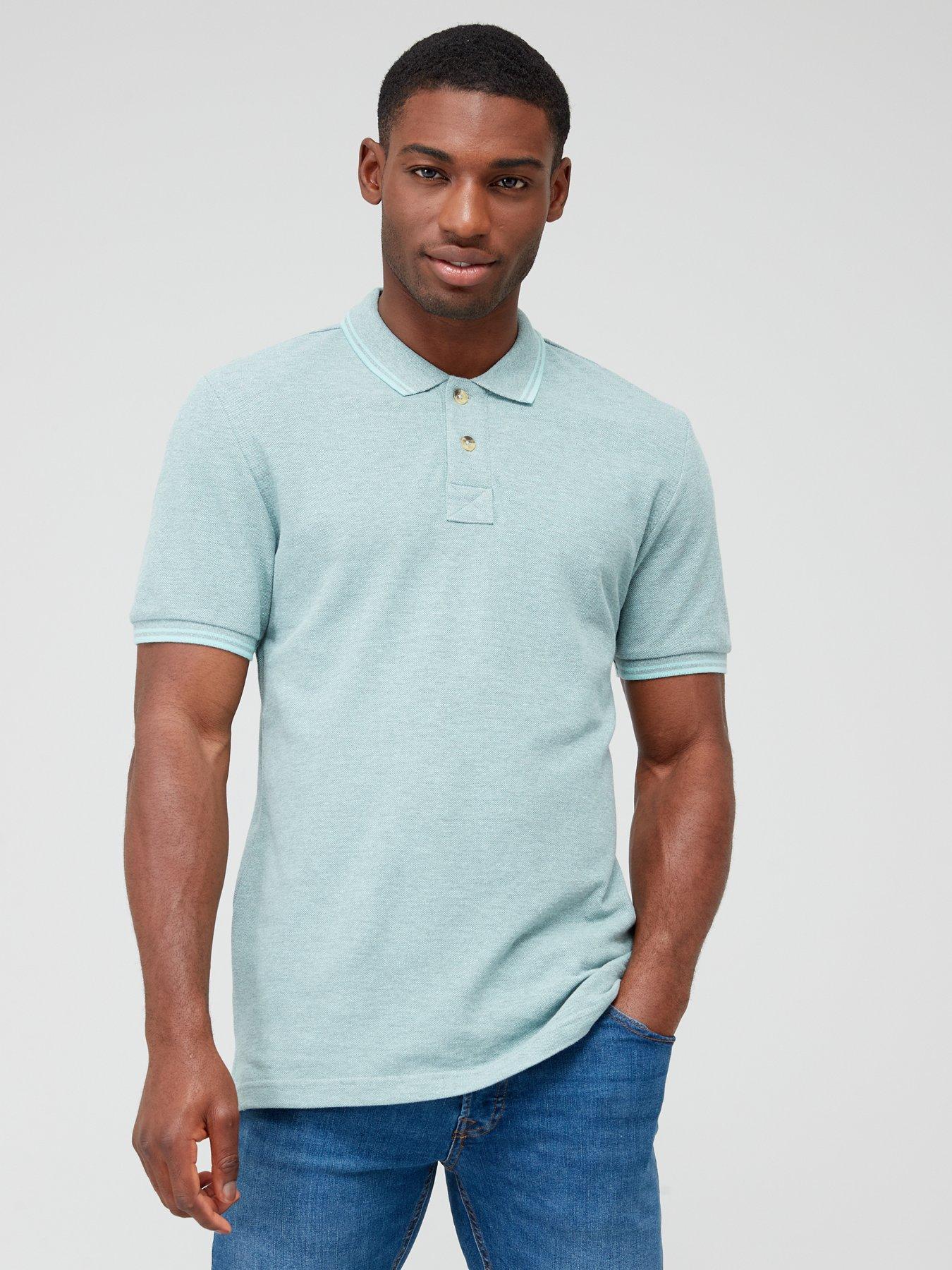 Overdyed Pique Polo Shirt Light Green