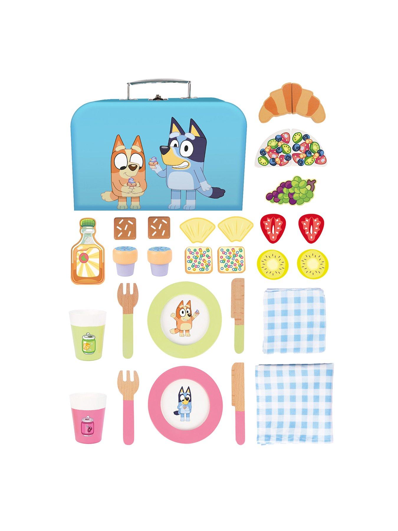 Image 4 of 6 of Bluey 30-Piece Wooden Picnic Set with Carry Case