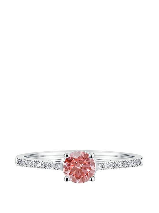 stillFront image of created-brilliance-margot-18ct-gold-050ct-lab-grown-pink-diamond-engagement-ring